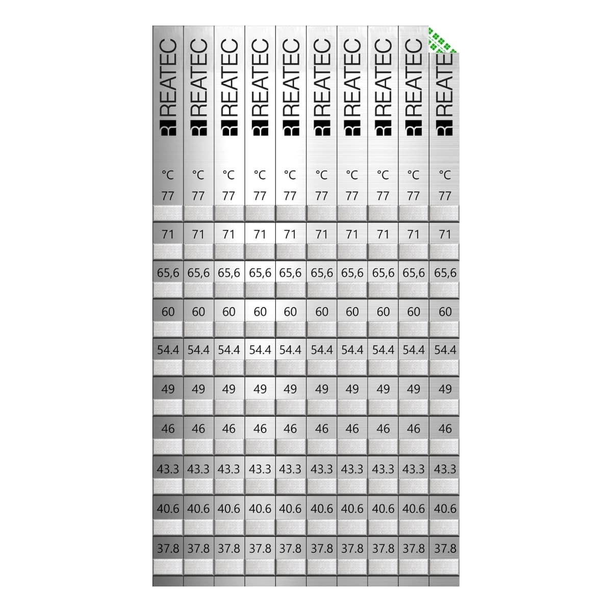 REATEC Temperaturindikatoren Standard Aluminium Ausführung - 10-Felder