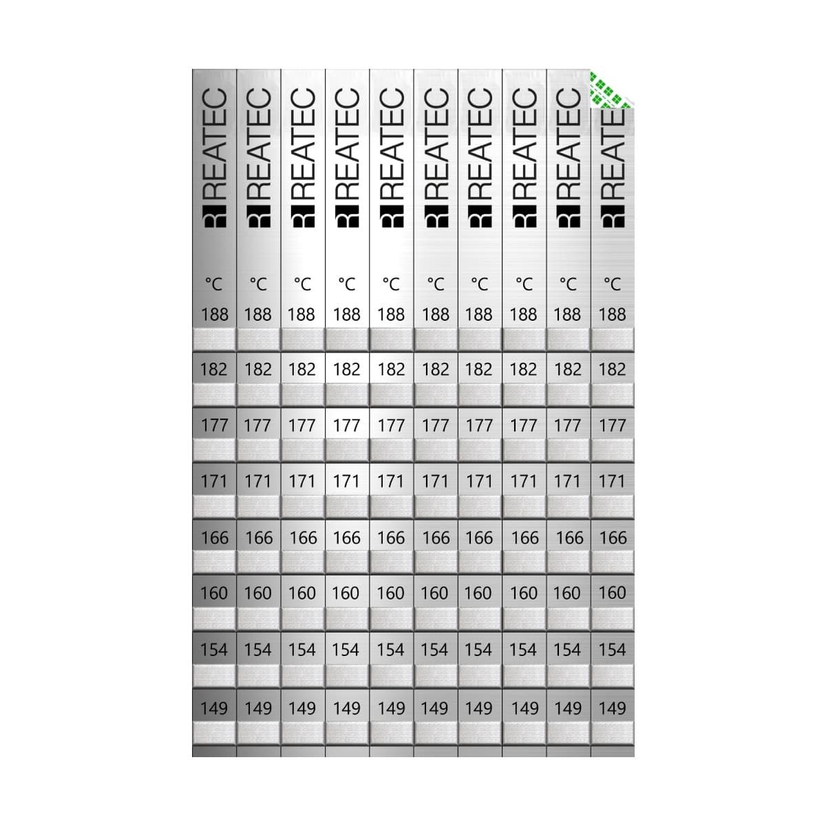 REATEC Temperaturindikatoren Aluminium-Ausführung 8-Felder