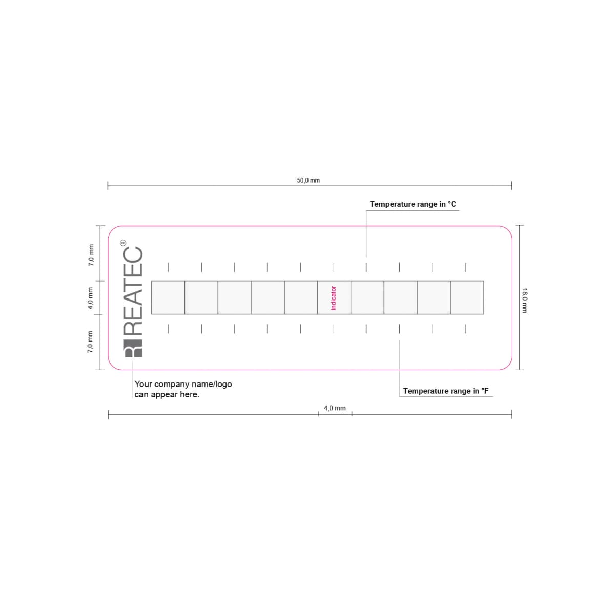 REATEC Temperaturlabel reaLabel 10 standard