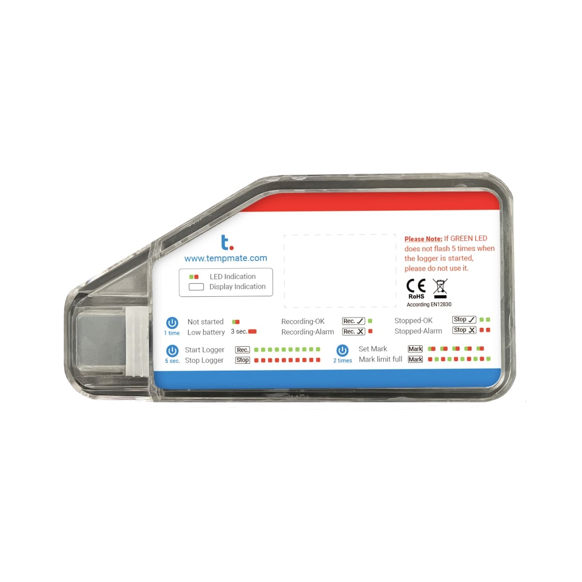tempmate.®-S2 T Einweg-Datenlogger Temperatur