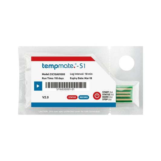 tempmate.®-S1 V2 Einweg-Datenlogger Temperatur